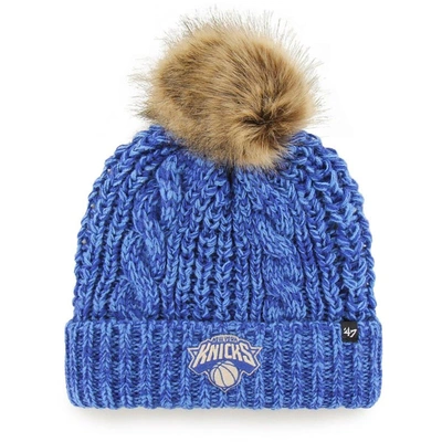 47 ' Blue New York Knicks Meeko Cuffed Knit Hat With Pom