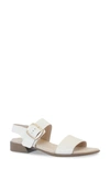 Munro Cleo Sandal In White Stingray Leather