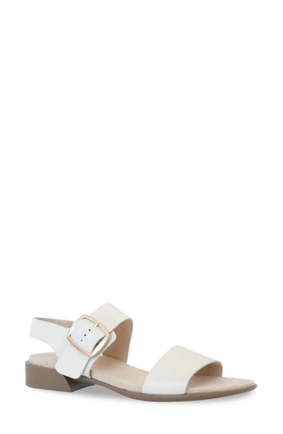 Munro Cleo Sandal In White Stingray Leather