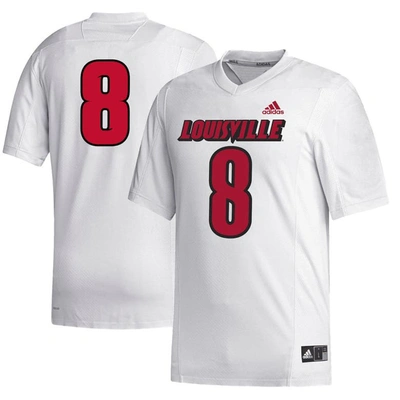 Adidas Originals Adidas #8 White Louisville Cardinals Alumni Replica Jersey