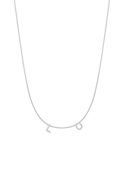 Bony Levy Classic Initial Personalized Diamond Charm Necklace In 18k White Gold - 2 Charms