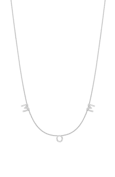 Bony Levy Classic Initial Personalized Diamond Charm Necklace In 18k White Gold - 3 Charms