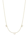 Bony Levy Classic Initial Personalized Diamond Charm Necklace In 18k Yellow Gold - 3 Charms