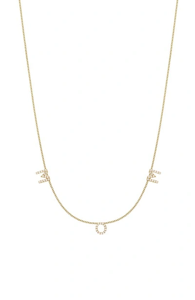 Bony Levy Classic Initial Personalized Diamond Charm Necklace In 18k Yellow Gold - 3 Charms