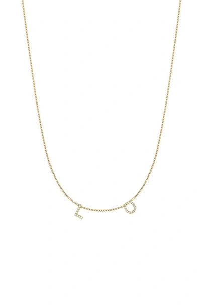 Bony Levy Classic Initial Personalized Diamond Charm Necklace In 18k Yellow Gold - 2 Charms