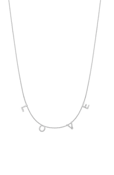 Bony Levy Classic Initial Personalized Diamond Charm Necklace In 18k White Gold - 4 Charms