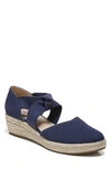 Lifestride Kascade Wedge Espadrille Sandal In Navy Fabric