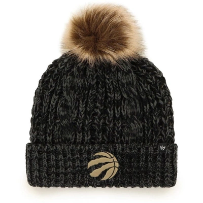 47 ' Black Toronto Raptors Meeko Cuffed Knit Hat With Pom