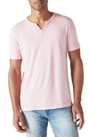 Lucky Brand Men's Regular Venice Burnout Notch Neck T-shirt In Sea Pink