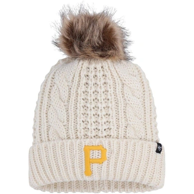 47 ' Cream Pittsburgh Pirates Meeko Cuffed Knit Hat With Pom