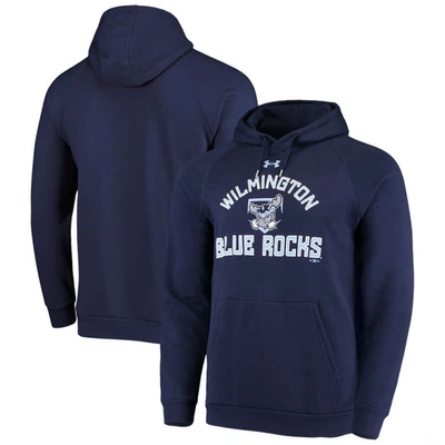 Under Armour Navy Wilmington Blue Rocks All Day Raglan Fleece Pullover Hoodie