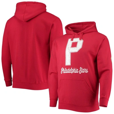 Stitches Red Philadelphia Stars Negro League Logo Pullover Hoodie