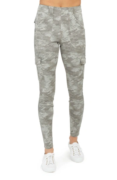 Spanx Stretch Twill Ankle Cargo Pants In Grey