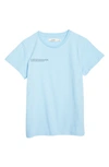 Pangaia Kids' 365 Signature Text-print Organic-cotton Jersey T-shirt In Baby Blue