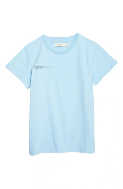 Pangaia Kids' 365 Signature Text-print Organic-cotton Jersey T-shirt In Baby Blue