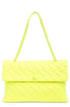Kurt Geiger Extra Extra Large Kensington Drench Leather Bag In Yellow