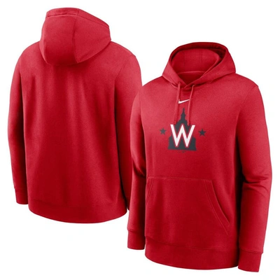 Nike Red Washington Nationals Alternate Logo Club Pullover Hoodie
