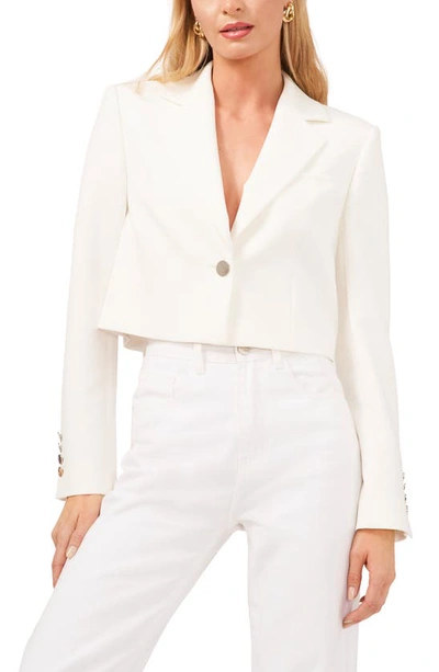 Vince Camuto Washed Twill Crop Blazer In New Ivory