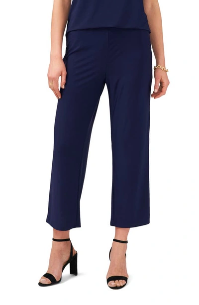 Chaus Wide Leg Crop Pants In Navy Blue