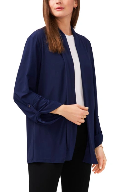 Chaus Cut & Sew Cardigan In Navy Blue