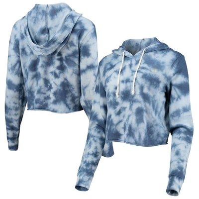 Alternative Apparel Heathered Royal The Players Tie-dye Cropped Pullover Hoodie In Heather Royal