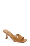 Jeffrey Campbell Mr-big Slide Sandal In Dark Nude Patent