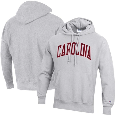 Champion Heathered Gray South Carolina Gamecocks Team Arch Reverse Weave Pullover Hoodie