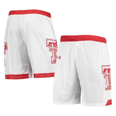 Under Armour White Texas Tech Red Raiders Alternate Replica Basketball Shorts