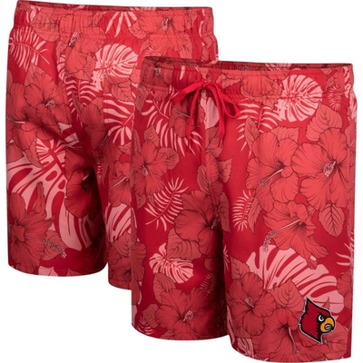 Colosseum Red Louisville Cardinals The Dude Swim Shorts