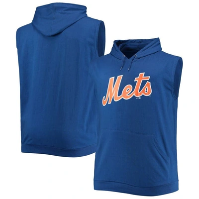 Profile Royal New York Mets Jersey Muscle Sleeveless Pullover Hoodie