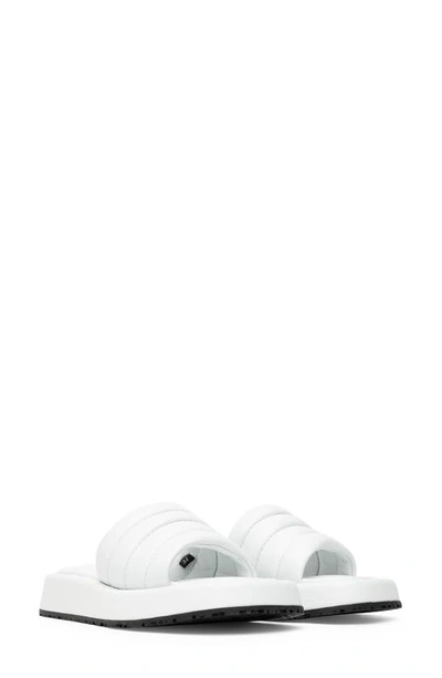 P448 Fergie Slide Sandal In White