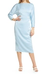 Halogen Dolman Sleeve Midi Dress In Blue Falls