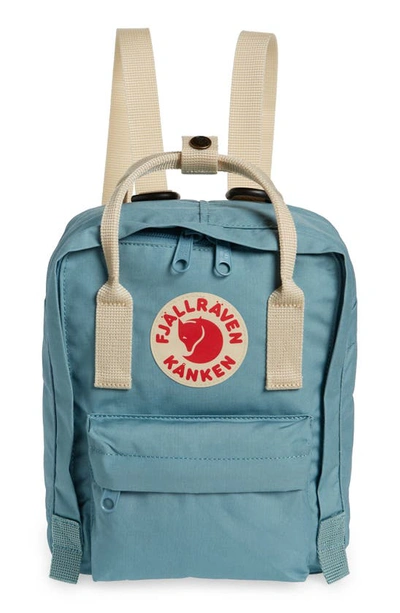 Fjall Raven Mini Kånken Water Resistant Backpack In Sky Blue-light Oak