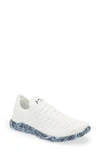 Apl Athletic Propulsion Labs Techloom Wave Hybrid Running Shoe In White / Ice Blue / Marble