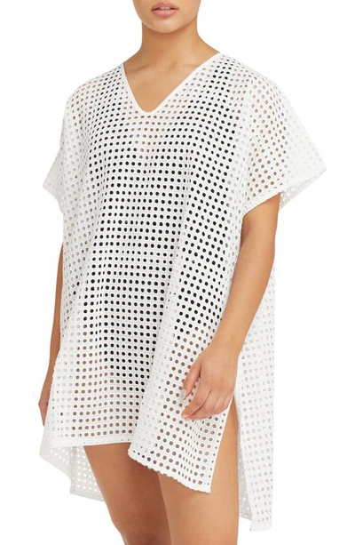Sea Level Eyelet Cover-up Caftan In White