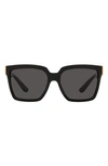 Dolce & Gabbana 56mm Square Sunglasses In Black