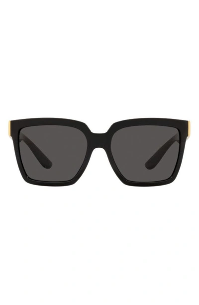 Dolce & Gabbana 56mm Square Sunglasses In Black