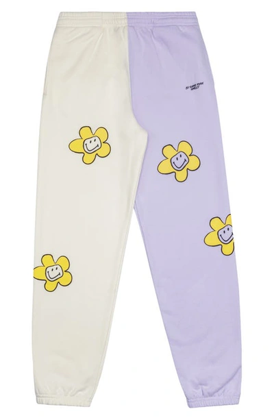 By Samii Ryan Smiley® X  Growing Smiles Colorblock Fleece Joggers In Lavender