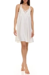 Flora Nikrooz Shereen Lace Trim Charmeuse Chemise In Antique Ivory