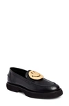 Joshua Sanders Smiley® X Joshuas Gold Smile Loafer In Black