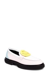 Joshua Sanders Smiley® X Joshuas Gold Smile Loafer In Yellow/ Pink