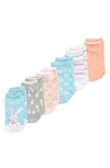 Tucker + Tate Kids' Assorted 6-pack Low Cut Socks In Happy Bunny Pack