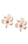 Lele Sadoughi Crystal Clip-on Drop Earrings In Blush Sparkle