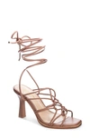 42 Gold Lava Ankle Tie Sandal In Tan