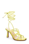 42 Gold Lava Ankle Tie Sandal In Green