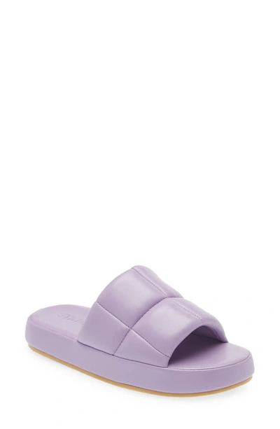 Stand Studio Lyrah Quilted Platform Sandals In Powder Purple