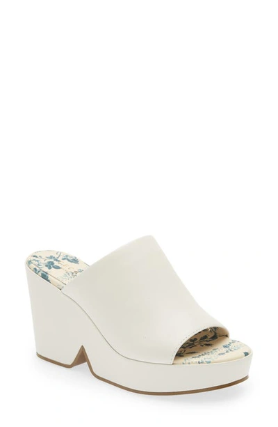 Cecelia New York Frost Wedge Slide Sandal In Alabaster