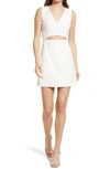 French Connection Women's Whisper Waist-cutout Mini Dress In Summer White