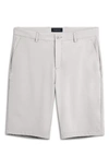 Bugatchi Flat-front Knit Shorts In Stone