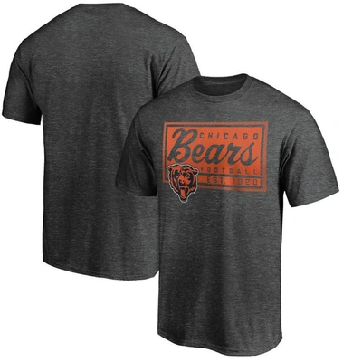 Majestic Men's  Heather Charcoal Chicago Bears Showtime Plaque T-shirt In Heathered Charcoal